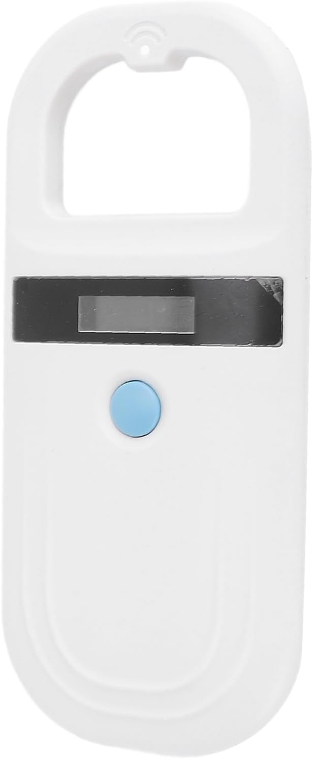Sorandy Rechargeable EMID FDX B Portable Pet Microchip Scanner, Pet Chip Scanner, OLED Display with 134.2KHz, 128 Sets of Data, Ideal for Animal, Pigs, Dogs, Cats (White)