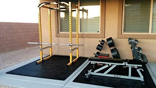 American Floor Mats - Heavy Duty, 2' x 2' Horse Stall Tiles for Horse Stables - 3/4" Thick, Durable Rubber Flooring - Solid Black 6' x 8' Set - (12 Tiles Total)