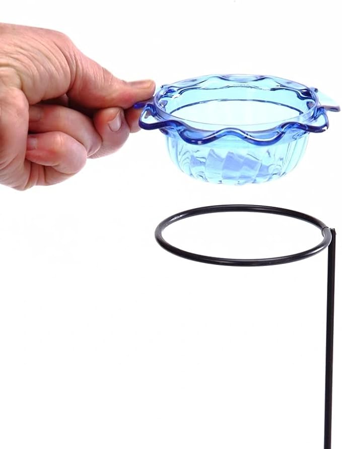 Birds Choice BBPS Bluebird Plant Stick, Hanging Feeders, 3 Ounces, Blue