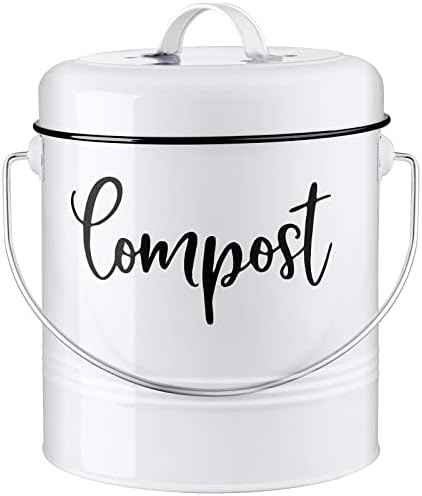 DAYYET Compost Bin Kitchen, 1.3 Gallon Farmhouse Kitchen Compost Bin