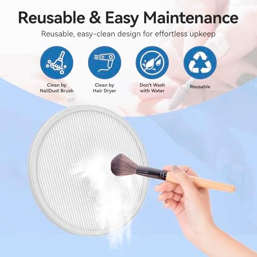 5 Pack Nail Dust Collector Filter Compatible for MelodySusie HPro SProR Nail Dust Collector, Replacement Filters for Nail Dust Vacuum Machine, Salon & Home Manicure Accessories