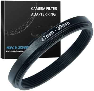 37mm to 30mm Step Down Ring Filter Adapter Metal Ring Step Down Rings Adapter Filter Compatible with All 30mm UV, CPL, ND, Lens Hood, Threaded Lens ect (37mm to 30mm)
