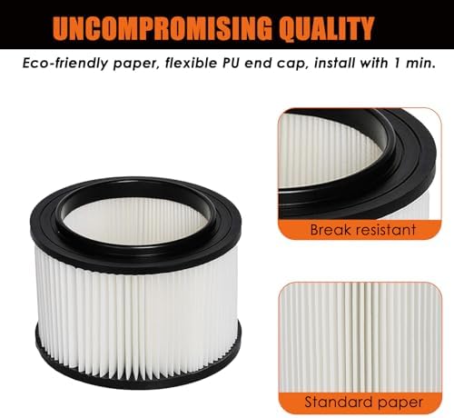 VFCF Replacement Washable Filter fits Vacmaster 4 Gallon