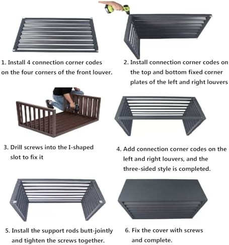 Pool pump covers for outside units, mini split covers for outside units, aluminum outdoor garden air conditioner cover, sturdy and durable, noise-proof, suitable for gardens, balconies, walls ( Color