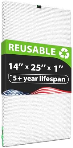 Reair 14x25x1 Air filter, Washable and Reusable Air Filter 14x25x1 for AC HVAC Furnace, MERV 8 Air Filters Machine Washable & Dryer Friendly, AC Furnace Air Filter