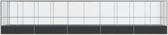 Outdoor Aviary Bird Cage, Galvanized Steel Outside Ample Activity Space Birdcage, 409.1"x81.5"x83.5", -271