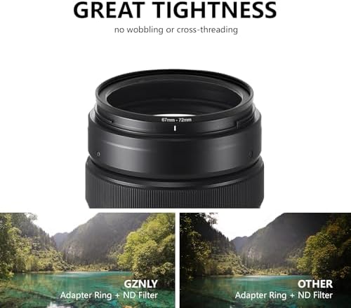 52mm to 67mm Step-up Adapter Rings Filter Adapter Black Metal Step Down Filter Ring Adapter Compatible with All Brand UV CPL ND Camera Lens Filter Stepping Rings (52mm-67mm)