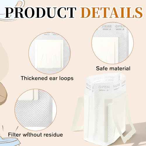 100 Pcs Portable Coffee Filter Paper Bag Hanging Ear Drip Coffee Bags