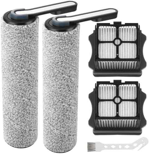 Roller Brush Replacement & Vacuum Filters for Tineco Floor ONE S5, 2 Each