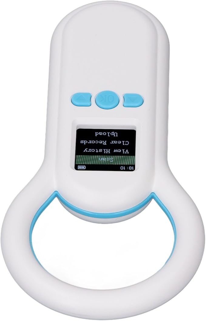 Zunate Animal Microchip Scanner with 1.44 Inch TFT Screen, USB 2.0 and Bluetooth 5.0 Connectivity, Reads ISO 11784/85 FDXB Pet ID Chips, 800mAh Battery