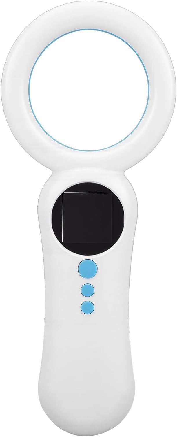 Microchip Scanner, 500 Records Rechargeable Handheld Animal Chip Reader Data Storage Upload to PC Pet Chip ID Scanner for FDX B Chips 134.2kHz 125kHz