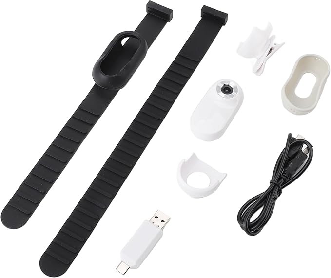 Cat Camera Collar - 170° Wide Angle Pet Dog Collar Camera with 0.96 Inch LCD Screen, Multi Fuctional Pet Cat for Video Records, White