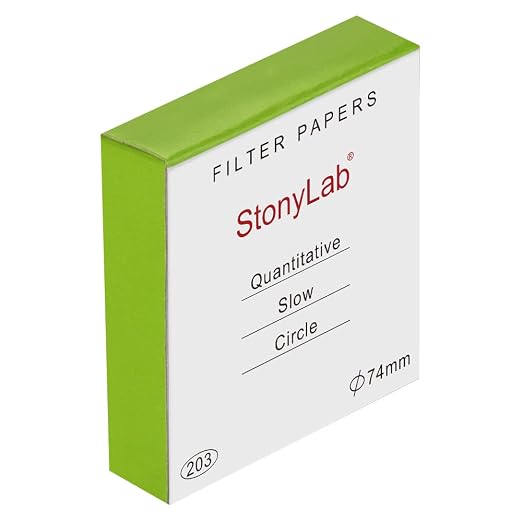 stonylab Quantitative Filter Paper, 100 Pack Slow Flow Rate Cellulose Filter