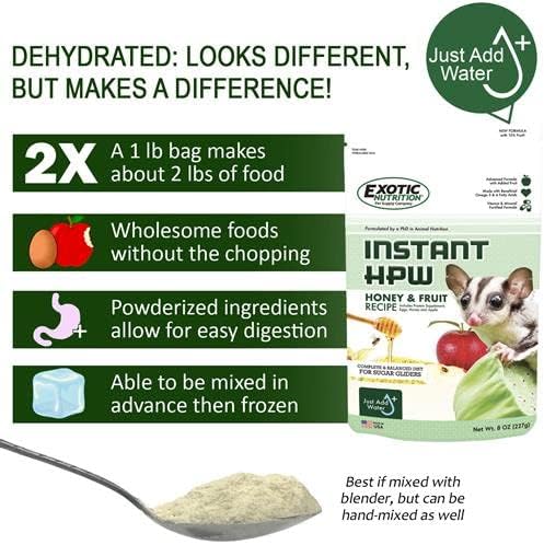 Sugar Glider Superior Food Starter Package - Nutritionally Complete Pellet Diet & High Protein Supplemental Food for Sugar Gliders… (4 Piece Set)
