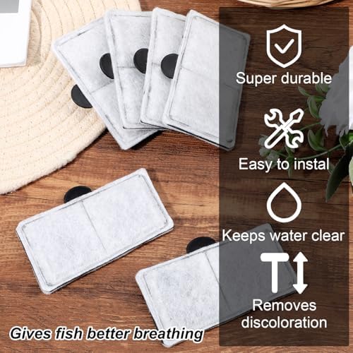 6PCS Filter Cartridges Compatible with Top Fin, EF-S, BF5, BETTAFLO, PF10 3.7x2.1 Inch Replacement Filter for Aquarium Fish Tank Water Filtration