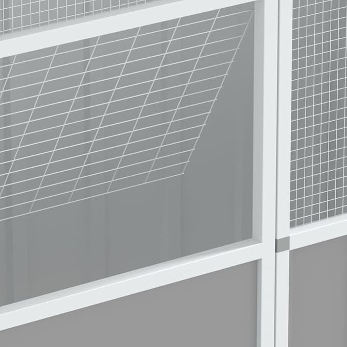 Bird Cage Galvanized Steel, Large Bird Cage with Wire Mesh Grids and Lockable Door, Aviary Spacious and Versatile Cage Ideal for Birds, Rabbits, Chickens, Gray 45.3"x30.7"x78.7"