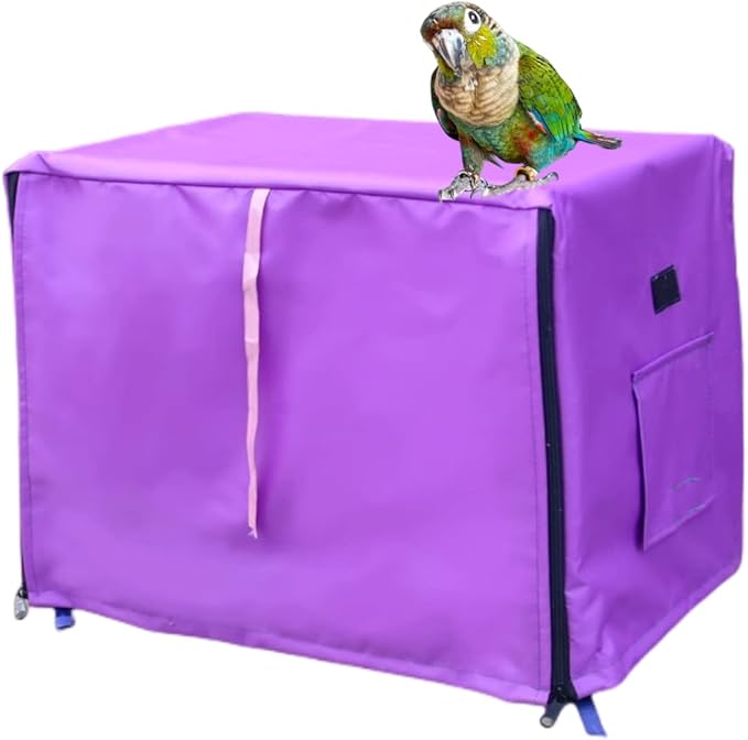 MANON ROSA Bird Cage Cover - Lightproof Birdcage Covers Nighttime- Ideal for Parrots Cockatiels Parakeets Cockatoos Lovebirds Finches Budgerigars Conure (XL(14.2" Lx13.4 Wx20.5 H),Purple)