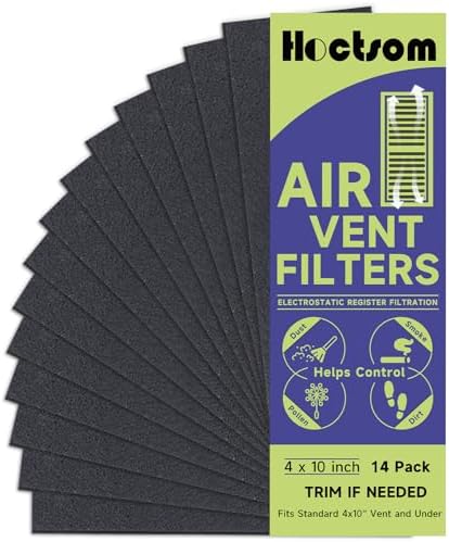 Air Vent Filter 4"x10" Activated Charcoal Carbon Floor Heater Filter Sheet
