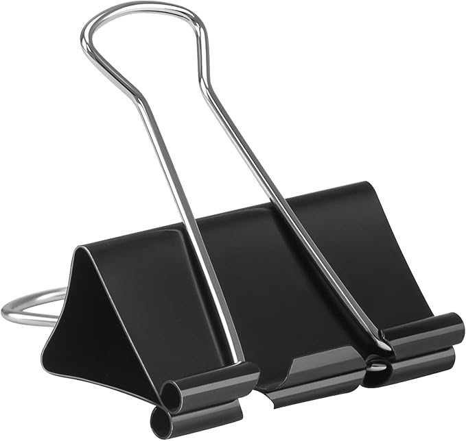 2 Inch 40 Pack Extra Large Binder Clips, Jumbo Paper Clips, Big Paper Clamps, Binder Clips Large Size for Home, School and Office Supplies