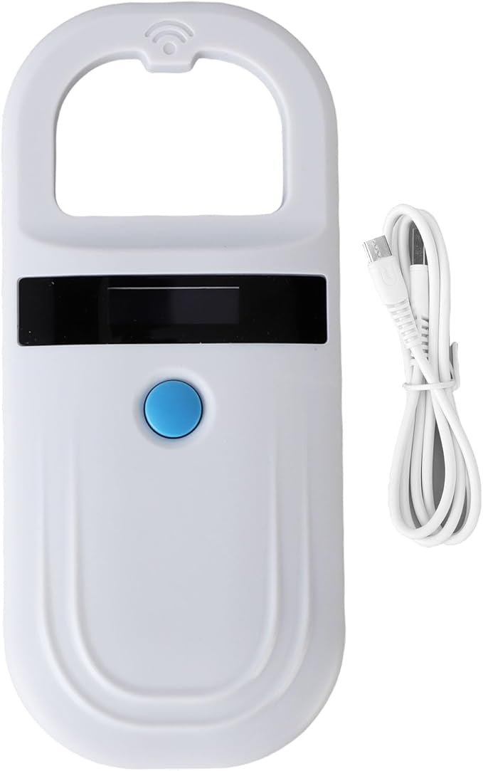 Microchip Scanner, Portable Handheld Pet Microchip Scanner with 800mAh Rechargeable Battery and 1000 Data Storage, Reader with Wireless Technology for Dogs, Cats, and (Style 1)