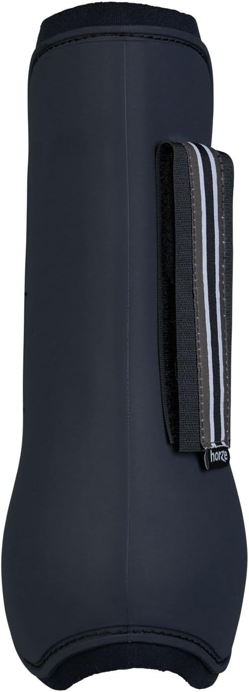HORZE Adepto Open Front Tendon Boots | Durable Shell with Neoprene Lining - Dark Navy - Pony