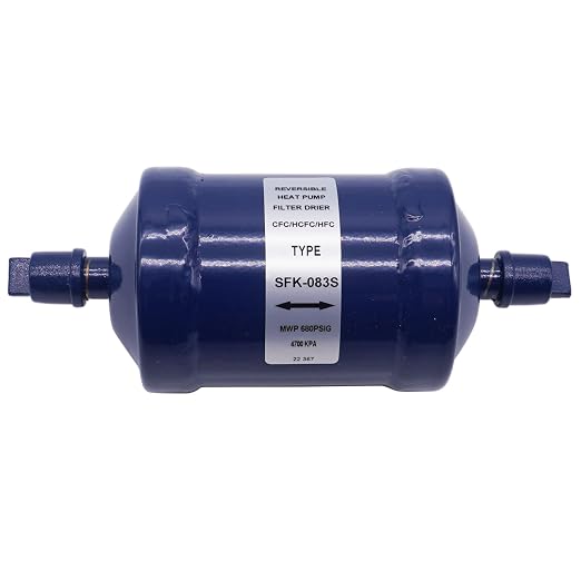 Bi Flow Filter Drier for Heat Pump, 3/8" SAE Sweat Liquid Line Filter Drier