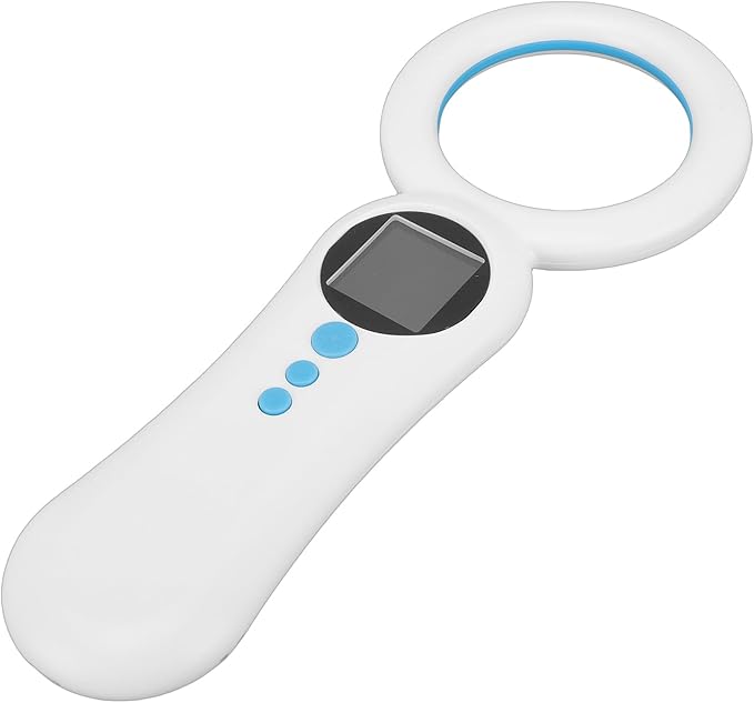 PUSOKEI Pet Microchip Scanner, Rechargeable EMID FDX B Chip Reader, 134.2kHz 125kHz Pet Chip ID Scanner with 500 Storage Capacity and 1.44in TFT Screen, for Animal