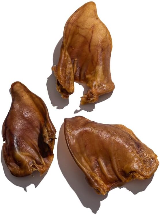 Jack&Pup Whole Pig Ears for Dogs | Premium Pig Ears Dog Treats for Large Dog to Small | All Natural, Digestible and Single Ingredient (65 Pack)