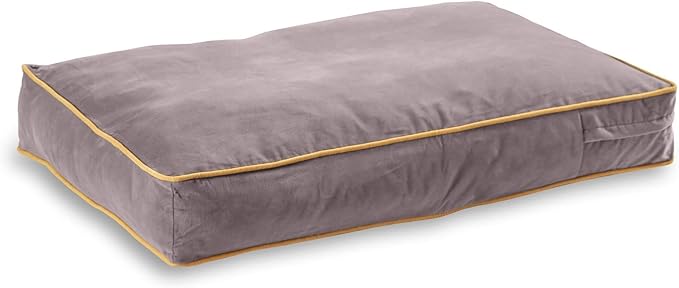 South Pine Porch Buddy Reversible Rectangle Pillow Style Microfiber Dog Bed with Removable, Machine-Washable Cover, Smoke, Medium (42 in. x 30 in.)