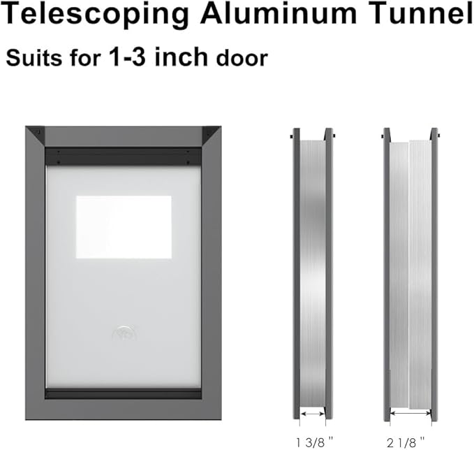 Rescumascer Extra Large Dog Door for Door, XL Dog Door with Aluminum Frame, Pet Door for Dogs up to 220lbs