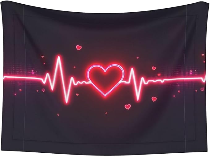 Reversible Pet Blanket for Easy Cleaning Maintenance, Heart Beat Pattern, Double Sided Plush Dot Design Means Double Use Between Washes for Convenience