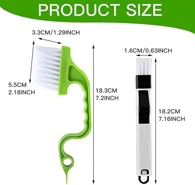 UPKOCH Window Groove Cleaning Brush Set 8pcs Window Gap Scrubber Brushes Dust