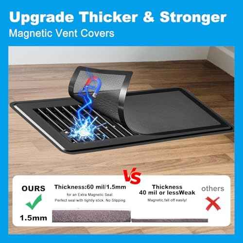 4 PCS Magnetic Vent Covers-4x10 Magnetic Air Vent Covers with Mesh