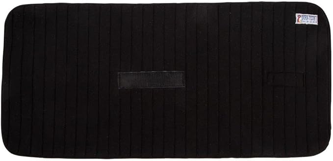 Dura-Tech Secure Fasten Tekno-Dri No Bow Leg Wraps for Horses | Size 14" | Color Black | Secure Hook & Loop Assist Closure | Tekno-Dri Lining | Soft Fleece Outer