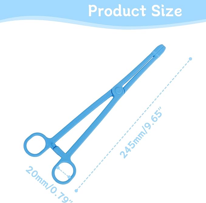 RUIAN 9.64in Reptile Feeding Clip, Plastic Tongs, Safe, Comfortable, for Tortoise, Lizard & More，Clip Reptile Plastic Tweezers Tongs