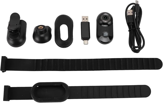1080p Hd Cat Camera Collar - 2.4g Wireless Pet Video Recorder, Wearable Action Camera with App for Dogs & Cats, Ideal for Outdoor Vlogging & Pet Monitoring Black