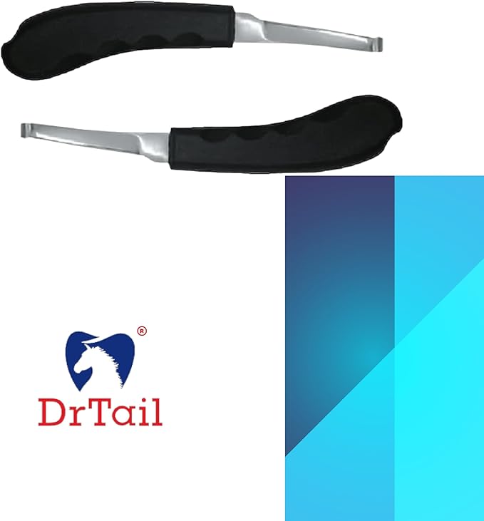 Regular Hoof Knife for Horses – Farrier Tool with Plastic Grip – Hoof Trimming Knife for Equine Care & Veterinary Use (Left Hand)