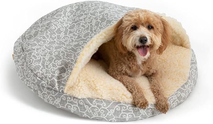 Snoozer Luxury Orthopedic Cozy Cave Pet Bed, Ramey Gray - Small