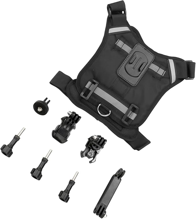 Soft Padded Dog Vest Action Camera Mount Chest Back Fixation Camera Holder Dog Vest Back Mounting for Video Secure Mount