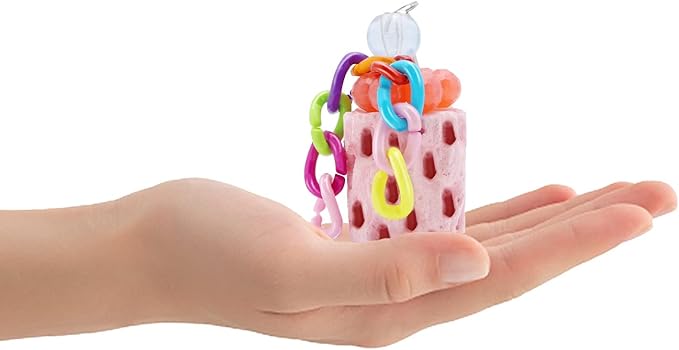 Bird Beak Grinding Parakeet Treats Bird Calcium Chewing Toy for Budgies Parakeet Cockatiel Conure Hamster (Random Color) (Small (1 pc))