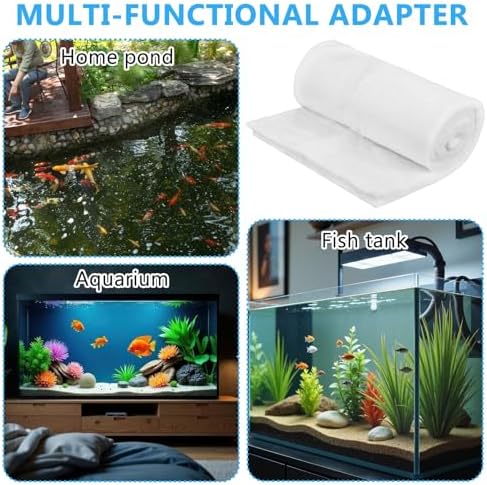 18" x 72" x 1" Thick Pond Filter Pad, High Density Pond Filter Media Roll, Cut-to-Size Aquarium Filter Sponge for Koi Ponds, Outdoor Ponds, Fish Tanks & Waterfall Filter