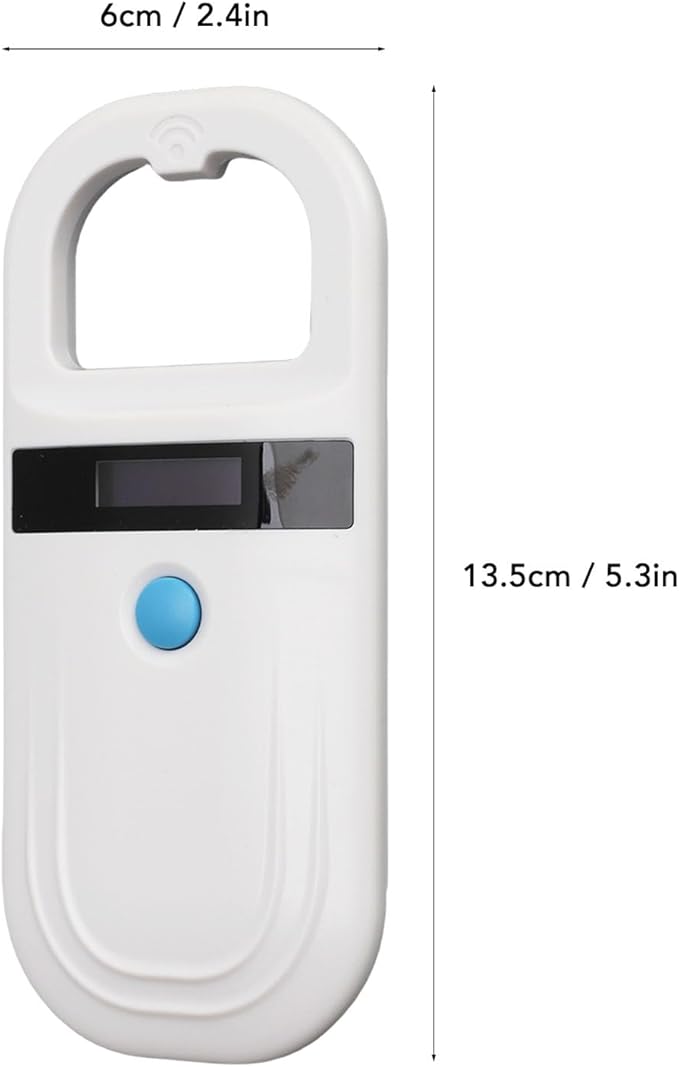 Pet Microchip Scanner, Portable Rechargeable Reader with 1000 Records Storage, for Dog Cat Animal Management (Type 1)