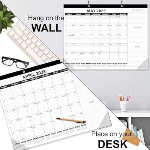 GuassLee Large Desk Calendar 2027-2028 3 Pack, 18 Months, 22" x 17"