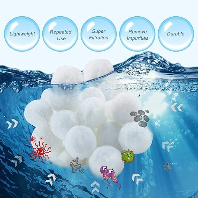 3 lbs Pool Filter Balls Eco-Friendly Fiber Filter Media