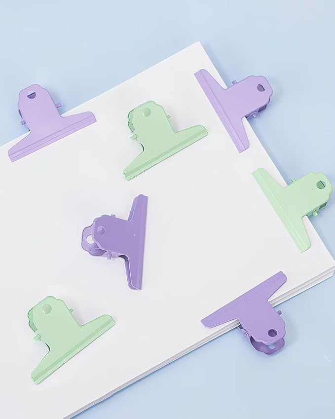 2PCS Extra Large Binder Clips Metal Bulldog Clips Large Paper Clamps Holder Chip Clips for Home School Office Drawing Bag Green 3inch