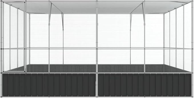 Steel Aviary, Large Bird Cage with Lockable Door, Aviary Spacious and Versatile Cage Ideal for Parakeets, Parrots, Lovebirds, Cockatiels, Pigeons, 164.6"x163"x83.5",-275