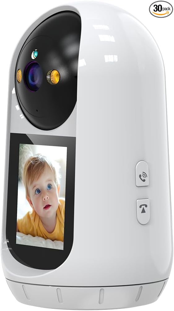 2 Way Video Calling Camera, Dog Camera with Phone App, 2.4G WiFi Only, 360° PTZ Pet Monitor Cam with Speaker, 2.4" Display Doggy Cam, Motion Detector, 1 Click Call, in-House Monitoring Pet/Baby/Nanny