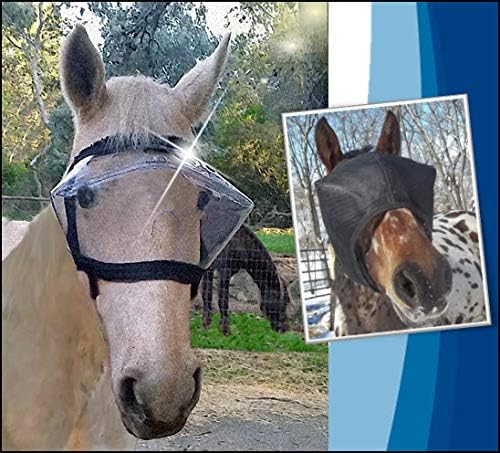 Recovery Vizor, (Size Pony - Clear UV Tint) Medical/Preventative Horse Eye (Goggle) Protection for Uveitis/Injury/Scratch or Corneal Ulcer, Infection, Blindness, Photsensitivity