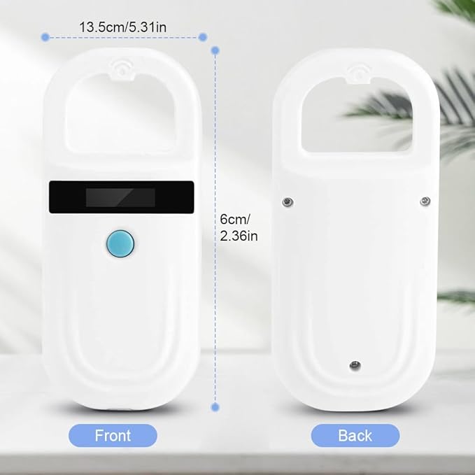 Pet Microchip Reader, Portable Animal Chip Reader with OLED Screen Pet Chip Transponder Microchip, for Animal Pet Pig Dog Cat