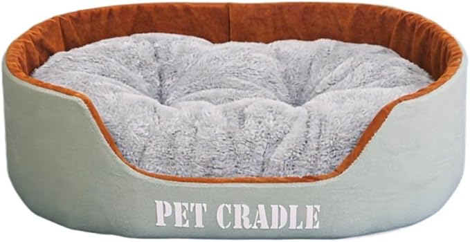 Dog Bed Orthopedic Dog Couch Bed, Waterproof Pet Bed with Removable Washable Mat & Non-Slip Bottom(Grey,19.69''X13.78'')
